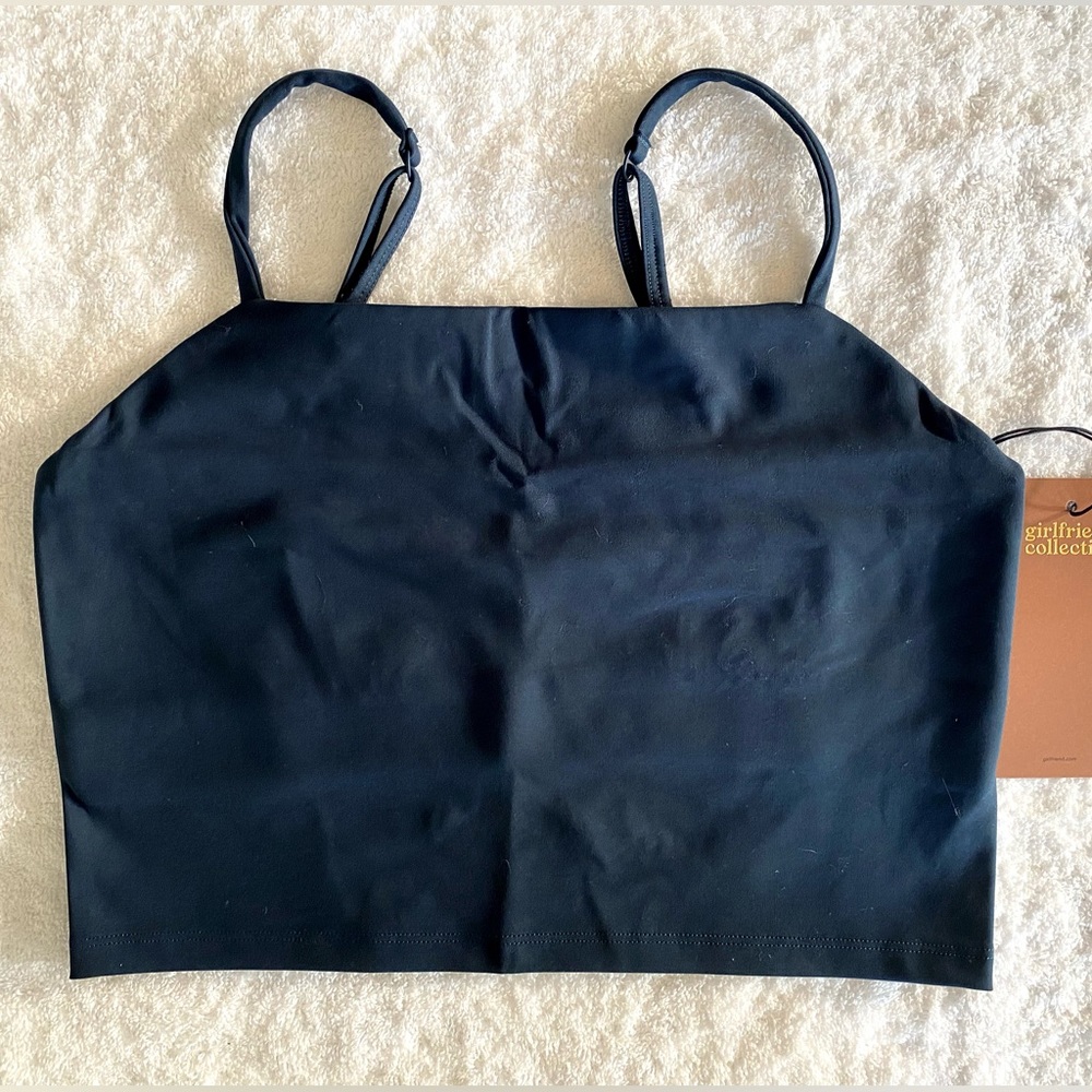 Girlfriend Collective Blue Devon Crop Camisole